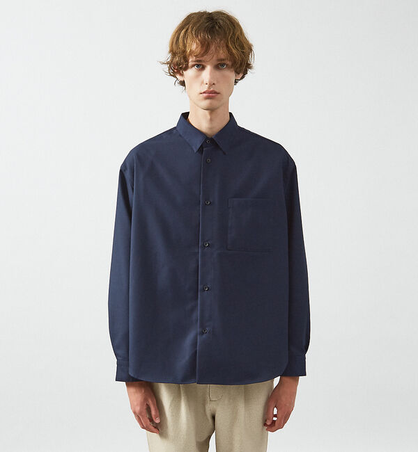 ABAHOUSE「インバーテッドプリーツ シャツブルゾン」|ブルゾン・スタジャン|