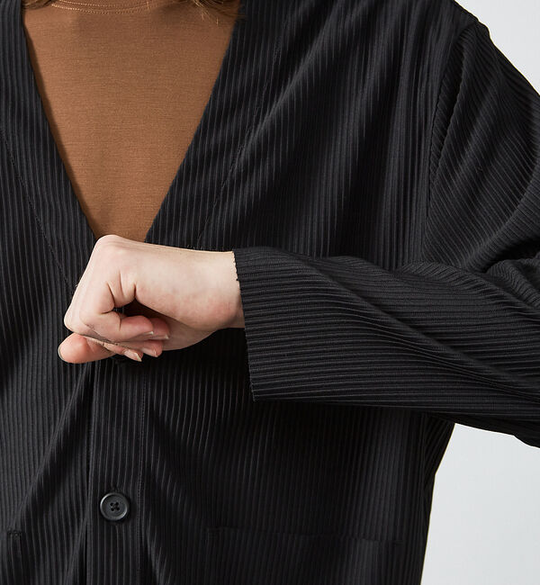 ABAHOUSE「【AH ABAHOUSE/セットアップ対応】プリーツ カーディガン」|カーディガン|