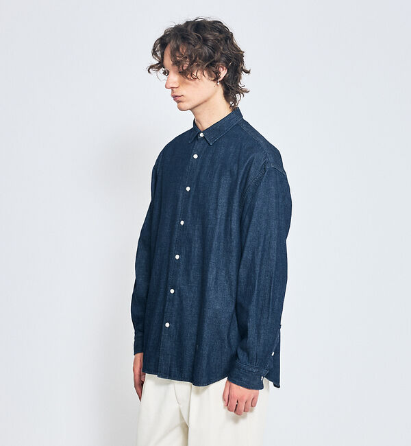 ABAHOUSE「7.5オンス オーバーサイズ デニムシャツ / ライトオンスデニム」|シャツ・ブラウス|