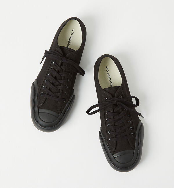alfredoBANNISTER「【40周年】ボリューム キャップトゥ スニーカー」|スニーカー|ブラック