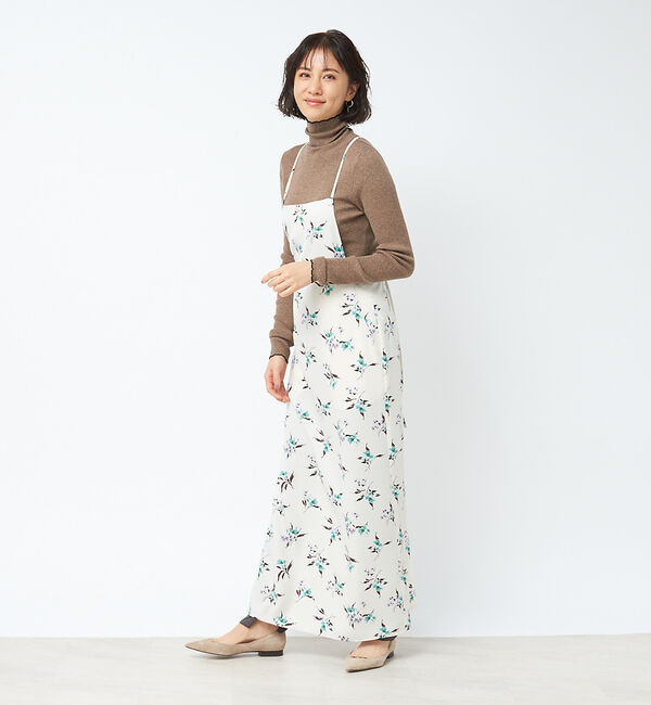 Rouge vif「フラワープリントワンピース」|ワンピース|アイボリー