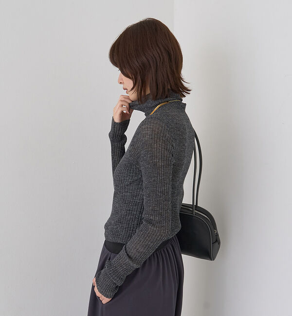 Rouge vif「シアータートルネックリブニット」|ニット・セーター|