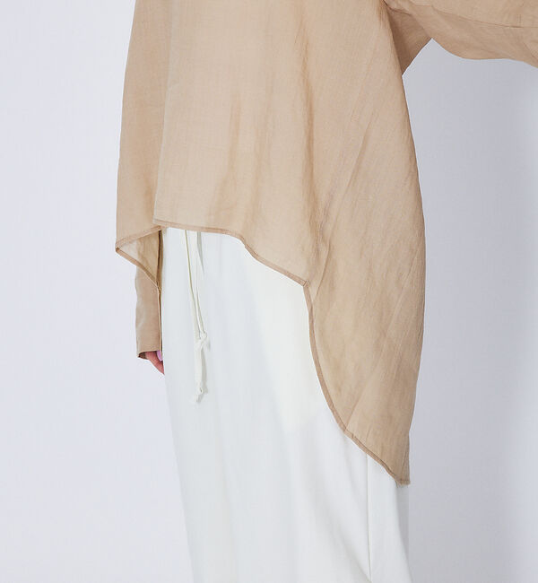 Rouge vif「麻バックスリットVネックシャツ」|シャツ・ブラウス|