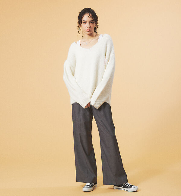 Rouge vif「【一部店舗限定】ブークレーVネックニット」|ニット・セーター|