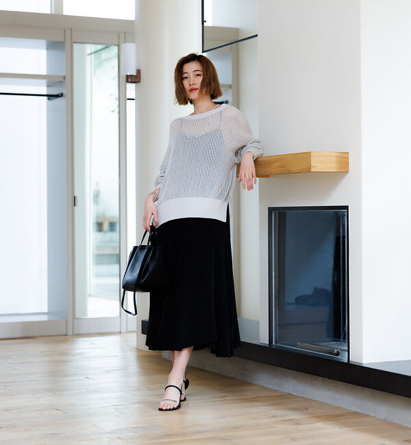 Rouge vif「グリットメッシュニットプルオーバー」|ニット・セーター|