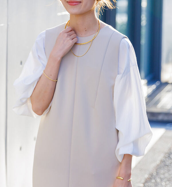 Rouge vif「ふんわり袖ボートネックブラウス」|シャツ・ブラウス|オフホワイト