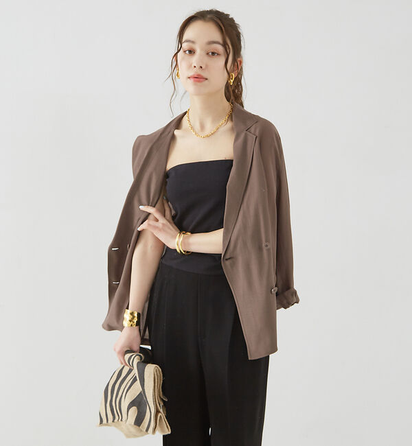 Rouge vif「パット付きベアトップサロペット」|オールインワン|