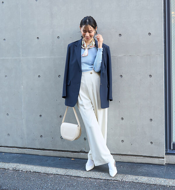 Rouge vif「シルク混ワイドリブプルオーバーニット」|ニット・セーター|