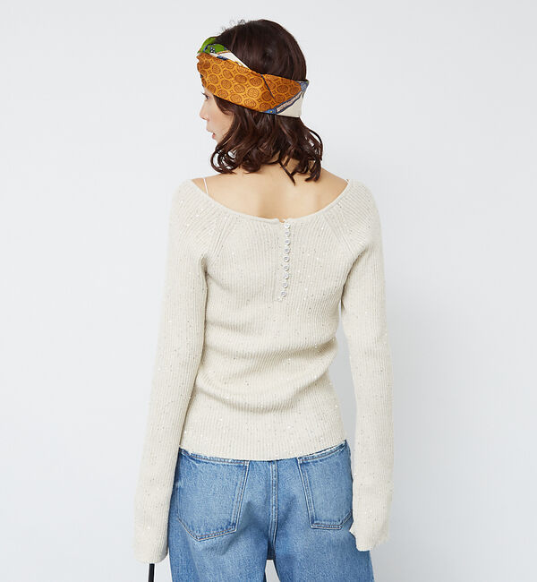 Rouge vif「2WAYスパンコールラメリブニット」|ニット・セーター|