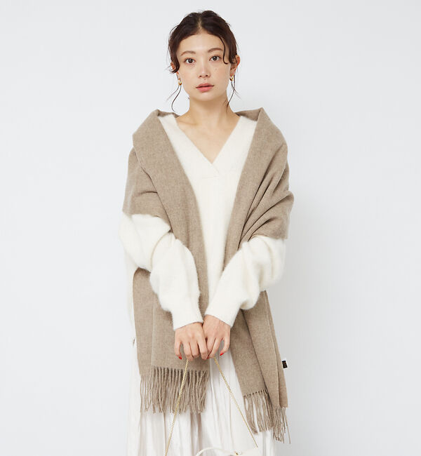 Rouge vif「フォックスウールVネックラウンドヘムニットプルオーバー」|ニット・セーター|