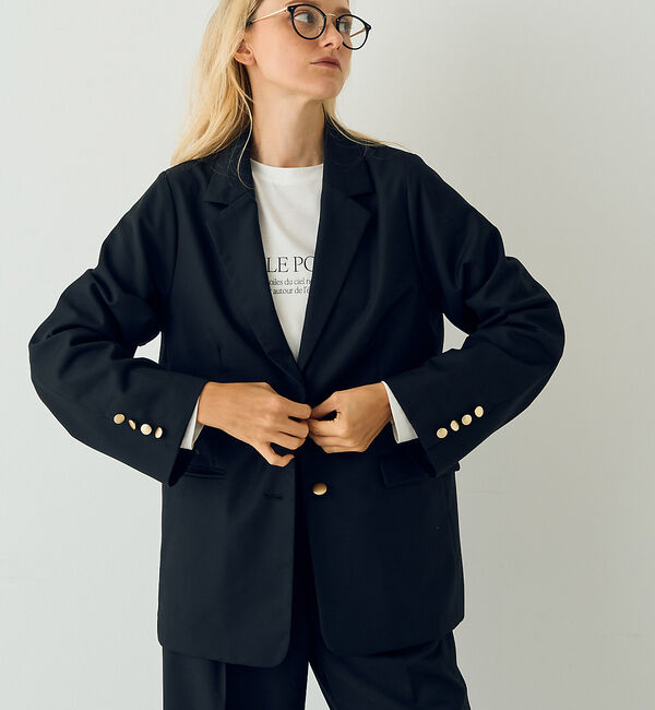 Rouge vif「【一部店舗限定】【2点セット】スリットジャケット＆ウエストクロスパンツSET」|テーラードジャケット|