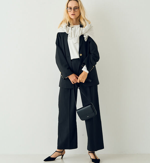 Rouge vif「【一部店舗限定】【2点セット】スリットジャケット＆ウエストクロスパンツSET」|テーラードジャケット|