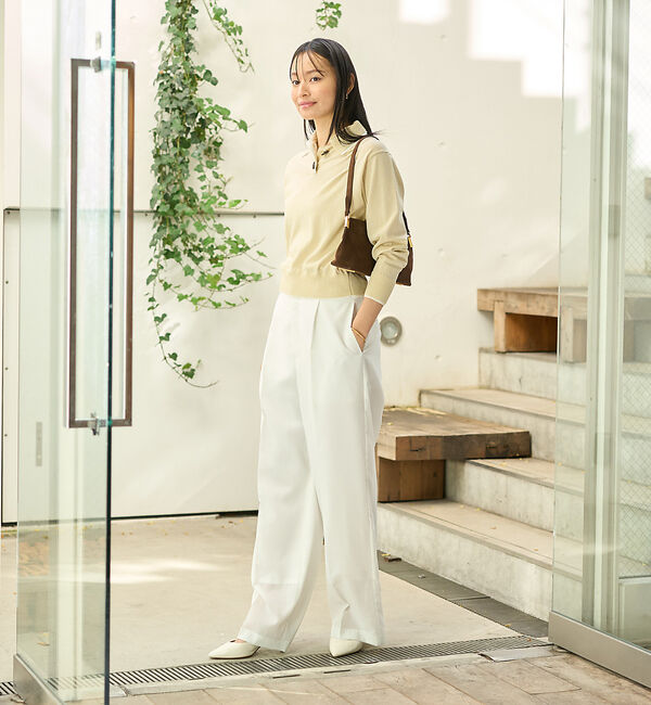 Rouge vif「カラースキームポロニットプルオーバー」|ニット・セーター|