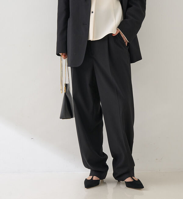 Rouge vif「【セットアップ対応】メンズライクウール混サキソニーテーパードパンツ」|その他|