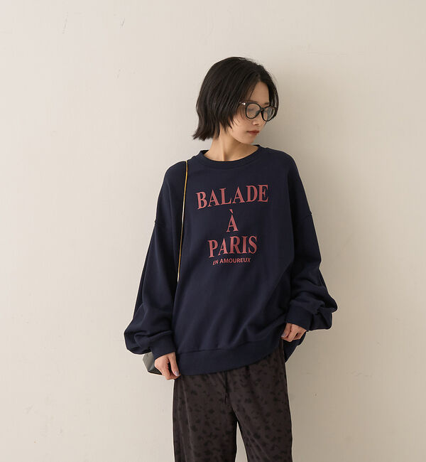 Rouge vif「裏毛ロゴタックスリーブスウェット」|スウェット・ジャージ|