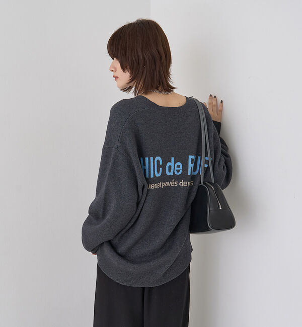 Rouge vif「ロゴニットカーディガン」|カーディガン|