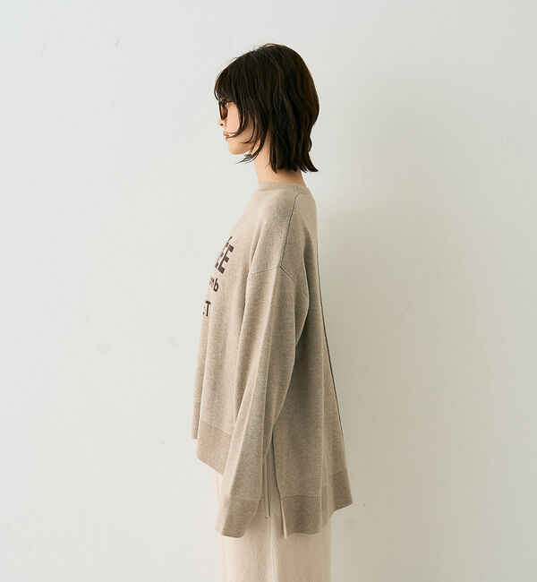 Rouge vif「ウール混ジャガードロゴニットプルオーバー」|ニット・セーター|