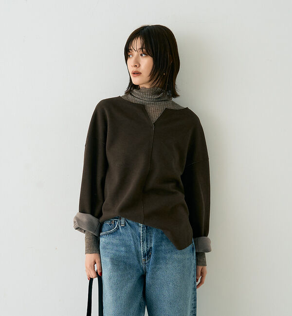 Rouge vif「圧縮ニットプルオーバーブラウス」|ニット・セーター|