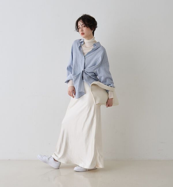 Rouge vif「防縮Wシアータートルリブニット」|ニット・セーター|