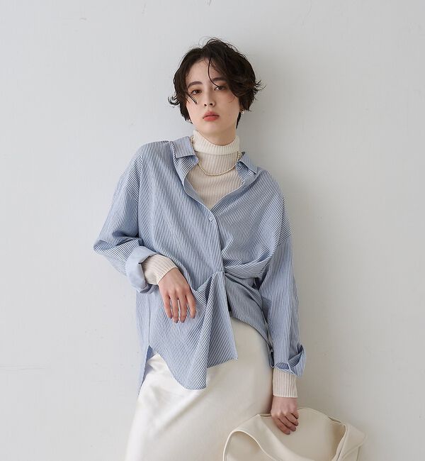 Rouge vif「防縮Wシアータートルリブニット」|ニット・セーター|