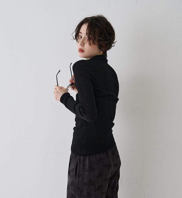 Rouge vif「防縮Wシアータートルリブニット」|ニット・セーター|