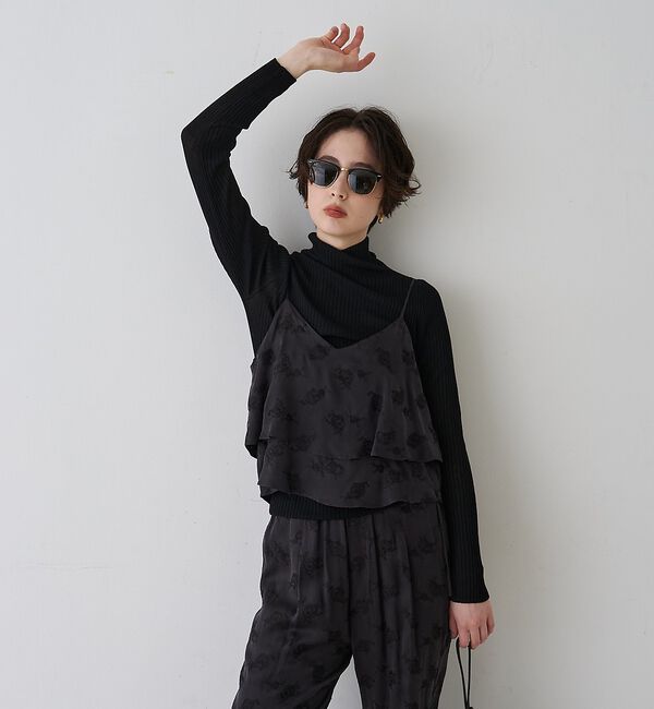 Rouge vif「防縮Wシアータートルリブニット」|ニット・セーター|