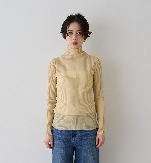 Rouge vif「防縮Wシアータートルリブニット」|ニット・セーター|