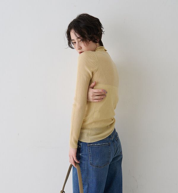 Rouge vif「防縮Wシアータートルリブニット」|ニット・セーター|