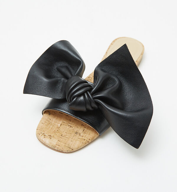 qualite「【PALOMA BARCELO】LEIRE　リボンフラットサンダル」|サンダル|