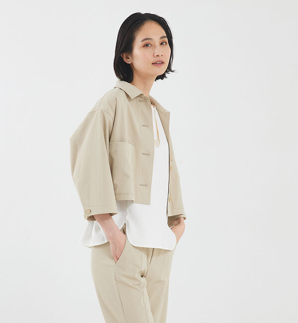 qualite「【セットアップ対応】2WAYストレッチシャツブルゾン」|ブルゾン・スタジャン|