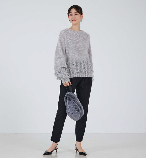 qualite「【ベストセラー】2WAYバックピーチタックパンツ」|スラックス|