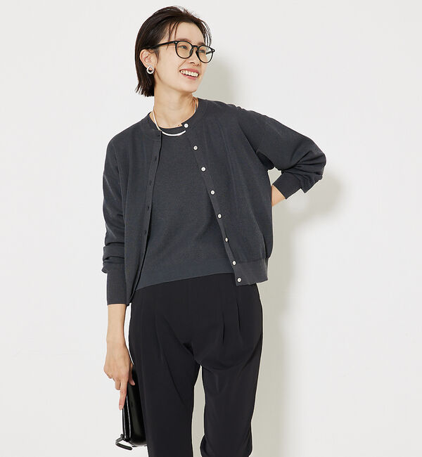 qualite「コットンナイロンハイゲージニット」|ニット・セーター|