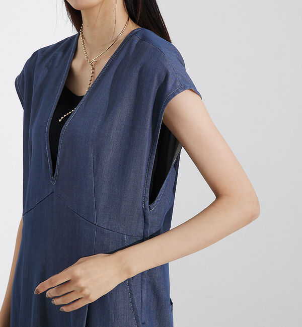 qualite「テンセルデニムオールインワン」|オールインワン|