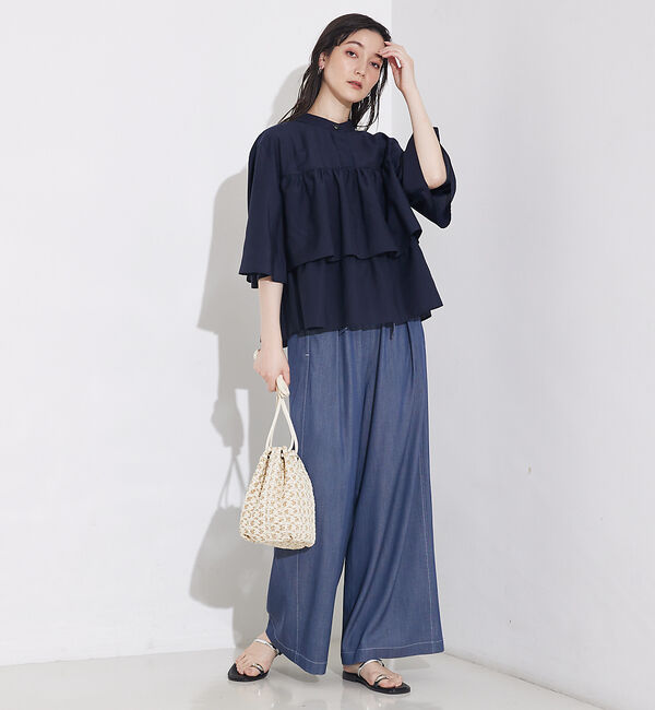 qualite「タッセル巾着バック」|ショルダー・メッセンジャー|オフホワイト