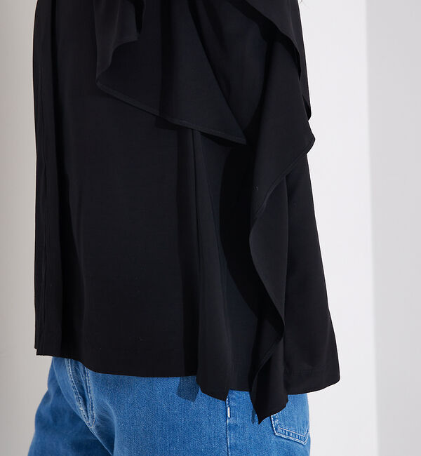 qualite「袖タックフリルシャツ」|シャツ・ブラウス|