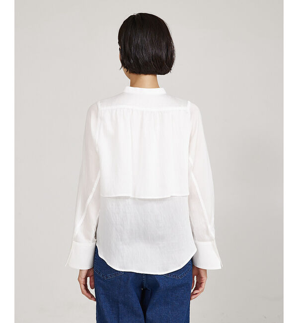 qualite「ギャザーレイヤードブラウス」|シャツ・ブラウス|