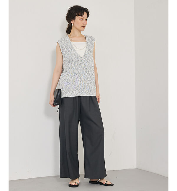 qualite「【接触冷感＆防シワ】ウールライクイージーパンツ/セットアップ対応」|その他|