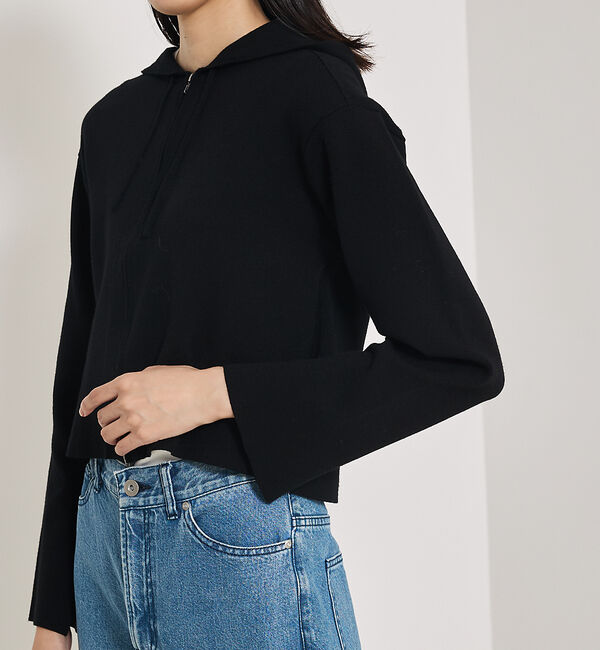 qualite「フーディーニットブルゾン」|ブルゾン・スタジャン|