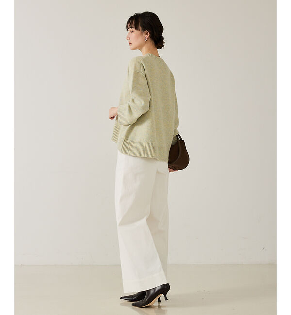 qualite「カラーミックスクルーネックニット」|ニット・セーター|