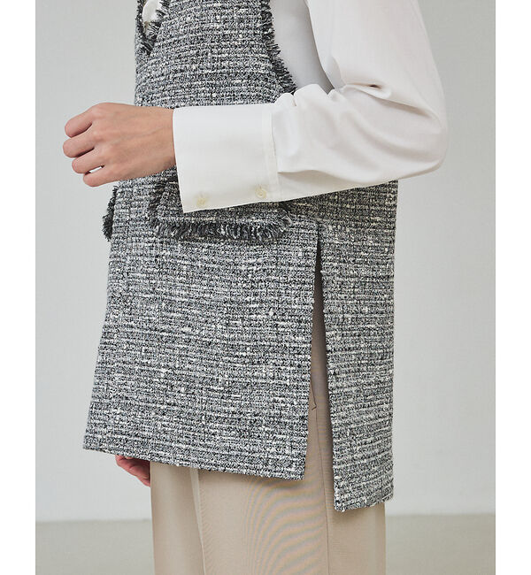 qualite「ラメツイードジレ」|ベスト・ジレ|