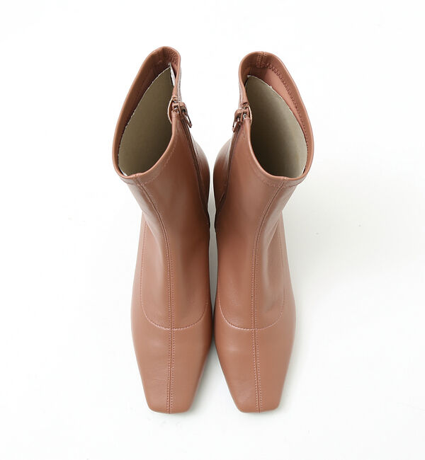 AU BANNISTER「【スノーソール/晴雨兼用】メタルラインヒールストレッチブーツ」|ショートブーツ|