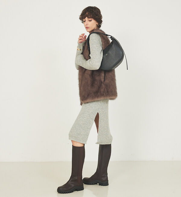 LOWELL things「【VERY掲載】Mois/レザーハーフMOONショルダー」|ショルダー・メッセンジャー|