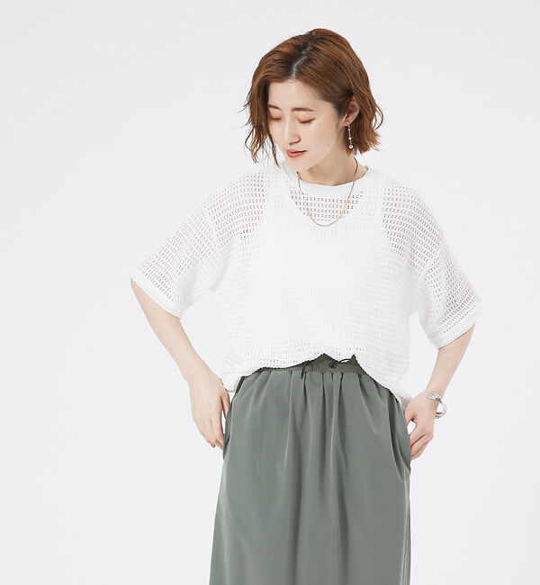 abahouse mavie「メッシュレースプルオーバー」|Tシャツ・カットソー|