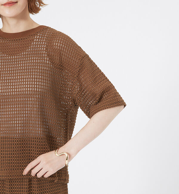 abahouse mavie「メッシュレースプルオーバー」|Tシャツ・カットソー|