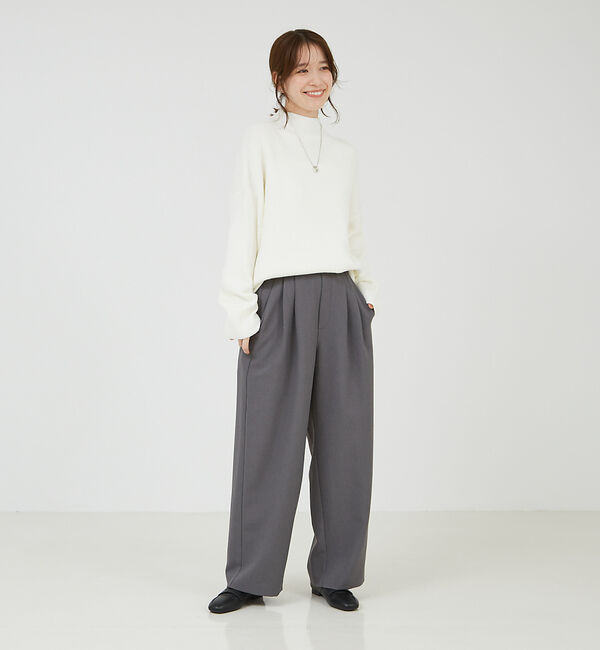 abahouse mavie「【セットアップ対応】ピンストライプ＆無地タックワイドパンツ」|その他|