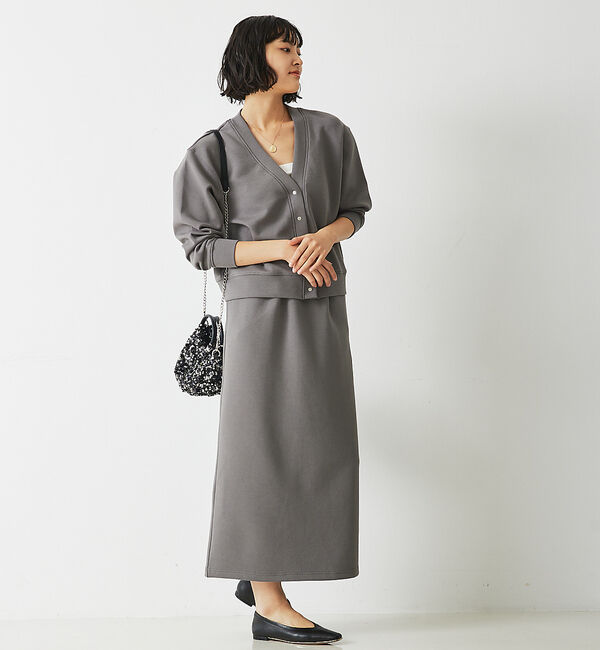 abahouse mavie「【セットアップ対応】シルキーダンボールタイトスカート」|スカート|