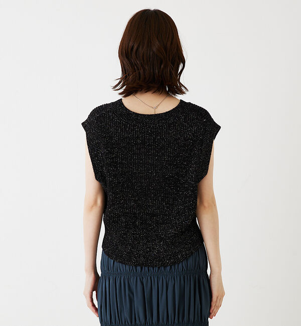 abahouse mavie「片畦ノースリーブ2WAYニット」|ニット・セーター|