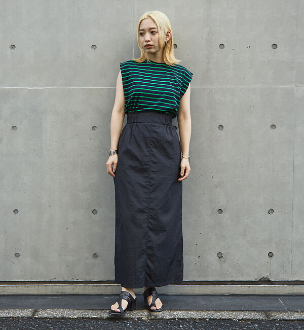 NOMINE「カットコンビ ワッシャー ワンピース」|ワンピース|グリーン