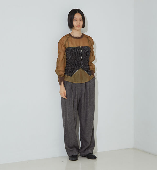 NOMINE「【セットアップ着用可】シアー ドルマンスリーブ プルオーバー」|シャツ・ブラウス|