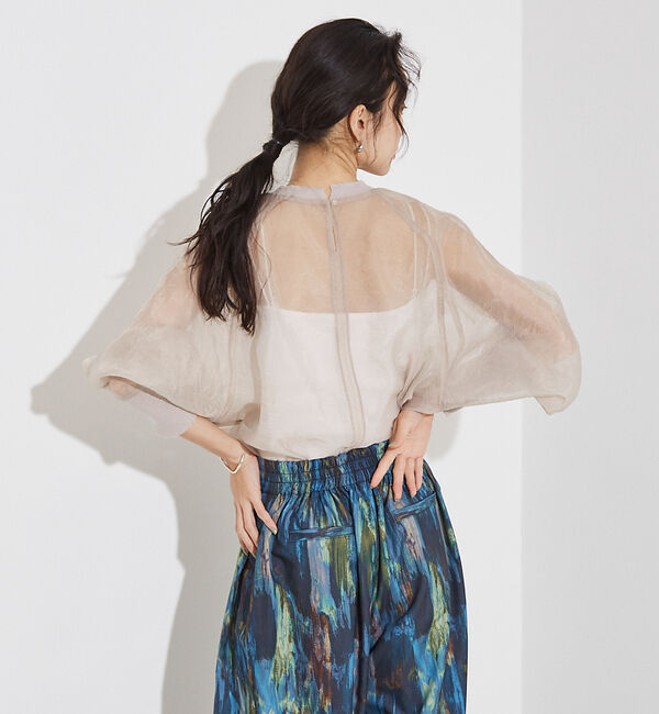 NOMINE「【セットアップ着用可】シアー ドルマンスリーブ プルオーバー」|シャツ・ブラウス|